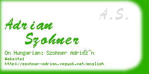 adrian szohner business card